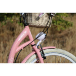 Dámsky retro bicykel 28" Lavida 7-prevodový [A] Ružový, biele kolesá